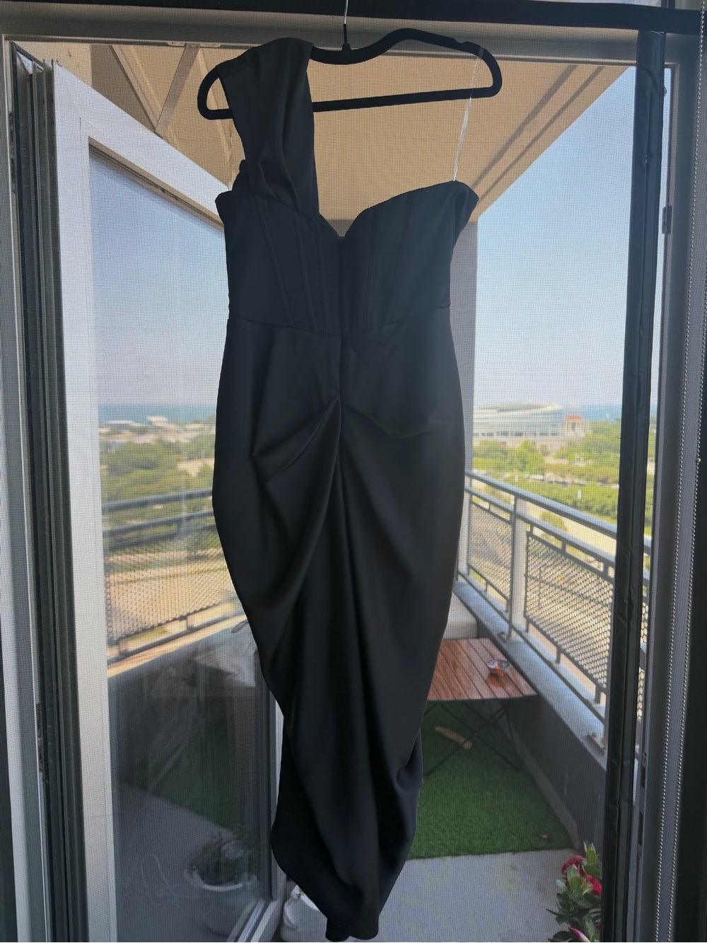 House of CB Loretta Off Shoulder Satin Corset Dress - Picture 4 of 10